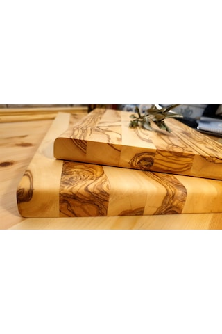 Zeytin Ağacı Ahşap Küçük Kesme Sunum Mutfak Tahtası