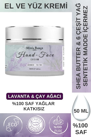 Minia Bahçe Lavanta & Çay Ağacı Yağı Besleyici El ve Yüz Kremi 50 ML