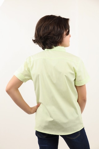 Toontoy Kids Toontoy Erkek Çocuk Regular Fit Kısa Kollu Basic Poplin Gömlek - Papyon Yakalı Sarı