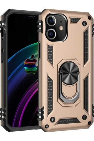 Apple Uyumlu iPhone 12 Mini Kılıf Zore Vega Kapak Gold