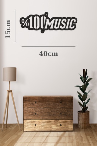 Müzik %100 Mdf Duvar Dekorasyon Ürünü 40x15 Cm