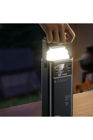 40.000 Mah Pd 22.5w 3.0 Hızlı Şarj Gerçek Taşınabilir Çoklu Kablolu İphone Android Uyumlu Powerbank-1205 BEYAZ
