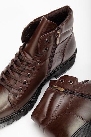 D2015 Garantili Kışlık Su Ve Soğuk Geçirmez Erkek Bot Kahverengi