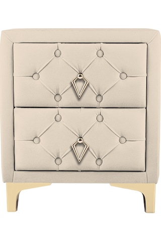 Ruby 2 Çekmeceli Komodin-gold Model Kapitoneli Yatak Odası Iki Çekmeceli Komodin&şifonyer Modelleri Krem