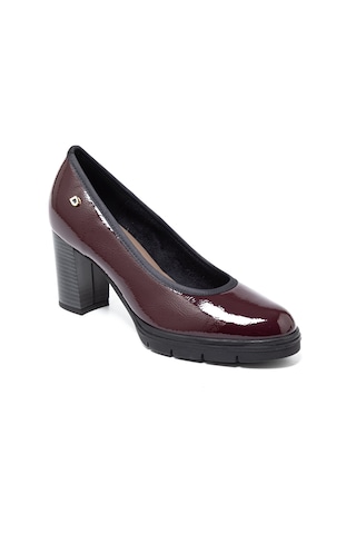 Naplack Nero Topuklu/ Stiletto Kadın 4l5863ds Donna Serena 5863ds Slıde Naplack Bordeaux Naplack Nero
