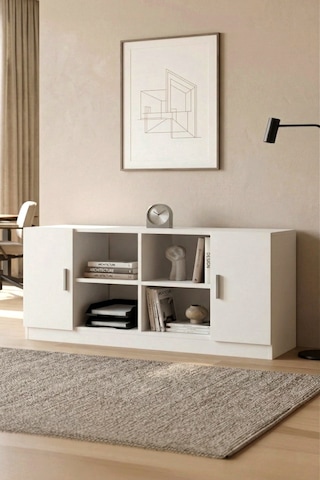 Yurudesign Vario F Ofis Kapaklı Kitaplık Dolap Beyaz VO6-W