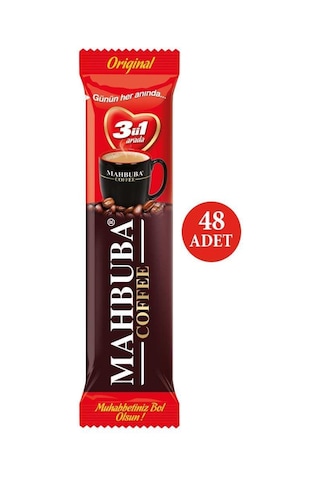 Mahbuba Coffee 3ü1 Arada Hazır Kahve 48 x 18 G