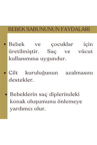 Doğal Bebek&çocuk Sabunu, Hassas Ciltler İçin Sabun 100gr