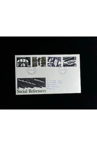 İngiltere Fdc 1976 British Pioneers Social Reformers İlk Gün Zarfı Tam Seri