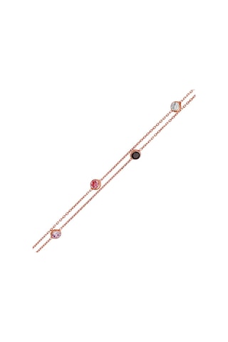 Renkli Taşlı Tasarım Kadın Gümüş Bileklik N11.35233