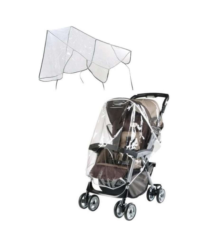 Ams Net Bebek Arabası Puset Şeffaf Yağmurluk Rüzgar Engelleyici Muşamba Şeffaf