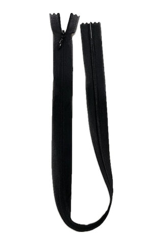 Uzun Gizli Fermuar Siyah 53cm