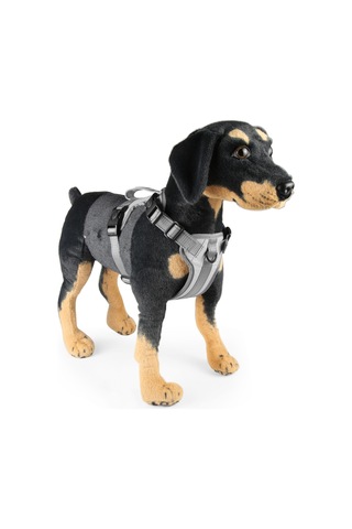 Funadd Traction Rope Reflective Breatheable Nylon Pet Vest Dog Harness, Size: M Griy