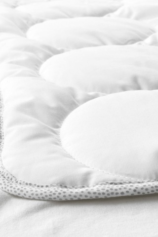 Lenast Bebek Yorganı Beyaz-gri Meridyendukkan 110x125 Cm Pamuk/liyosel