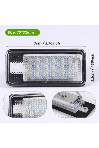 Supermarket1 Audi A3 S3 8p A4 B6 B7 A5 A6 Led Plaka Lambası - Yüksek Kalite