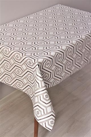 Elyaf Astarlı Silinebilir Pvc Muşamba Masa Örtüsü 1193-2çzgeskitme-kahverengi