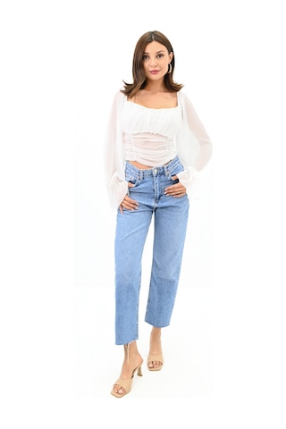 Koza Butik Kadın Şifon Crop Bluz 1734-24 001