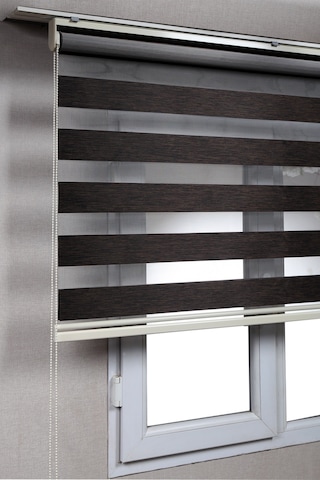 Acı Kahve Bambu Zebra Stor Kaliteli Güneşlik Perdele