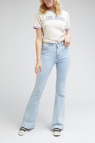 Lee Breese Flare Fit Normal Bel Bol Paça Esnek Jean Kot Pantolon L32YGUB44 Açık Mavi