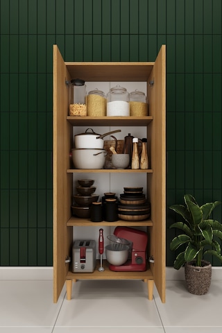 Modern 2 Kapaklı Çok Amaçlı Mutfak Banyo Dolabı %100 Mdf Erzak Kiler Dolabı Fd02 Karina