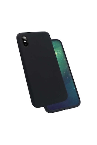 Apple Uyumlu iPhone X Kılıf Zore Silk Silikon Siyah