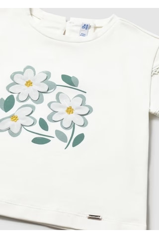Mayoral Kız Çocuk T-shirt 1079 Krem