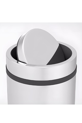 12 Lt Pratik Kapak Çöp Kovası Metalik