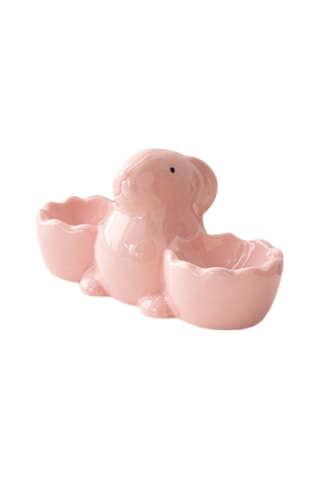 Suntek Seramik Yumurta Kupası Masa Tepsisi Ev Dekoru Pembe