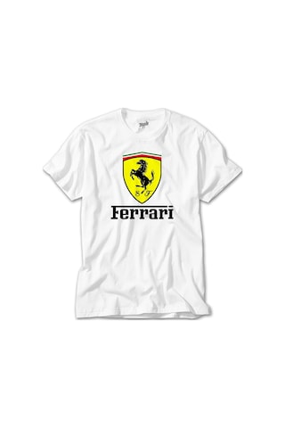 Ferrari Lite Beyaz Tişört Beyaz
