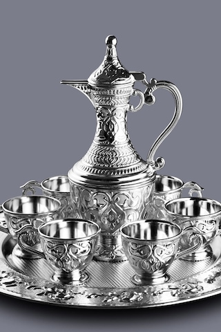 Safir 8 Parça Zemzem Takımı Gümüş Renk