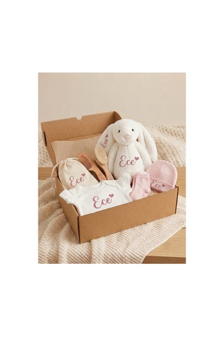 P&m Gift Shop İsme Özel Yenidoğan Bebek Seti Premium Pembe