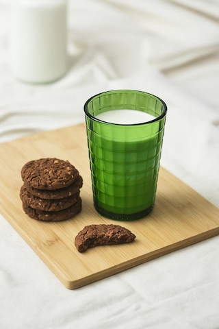 Allegra Koyu Yeşil Akrilik Bardak 6'lı Set 400 Ml Su, Meşrubat, Sunum Ve Kahve Yanı İçin Cam Değildir Kırılmaya Dayanıklı