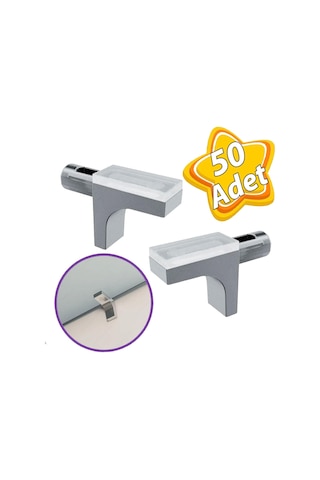 Raf Pimi Düz Vantuzlu Cam Ahşap Metal Raf Tutucu Çivisi Mobilya Dolap Pimi 50 Adet