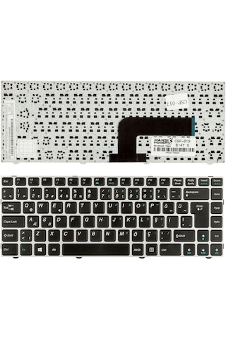 Medion B14Y Notebook Klavye (Gümüş Tr) Gümüş Çerçeveli