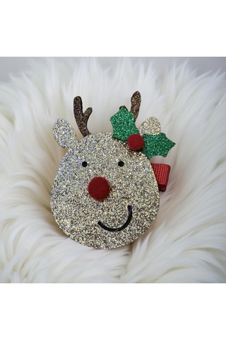 Noel Geyik 4'lü Toka Seti Christmas Hair Clip Set-210 Kırmızı