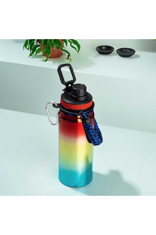 Cooker 1395-3 Çelik Sızdırmaz Çift Katmanlı Taşıma Askılı Termos Çok Renkli