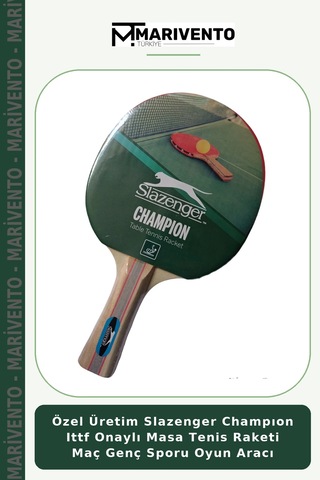 Özel Üretim Slazenger Champıon Ittf Onaylı Masa Tenis Raketi Maç Genç Sporu Oyun Aracı