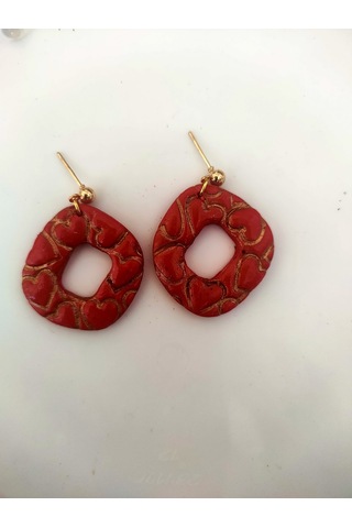 Kırmızı Küpe Plzr151 Kırmızı