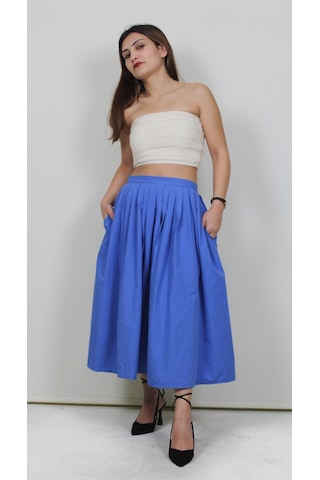 Meissa Fashion Mavi Midi etek