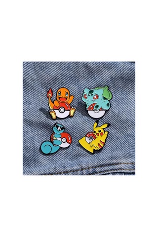 Pokemon Kadın Broş, Çocuk Broş, İğneli Broş Klipsli Broş Yaka Broşu Çeket Yaka İğnesi, Mineli B270