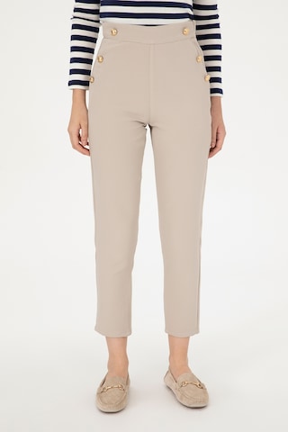 U.S. Polo Assn. Kadın Taş Carrot Fit Kanvas Pantolon 50298563-VR049