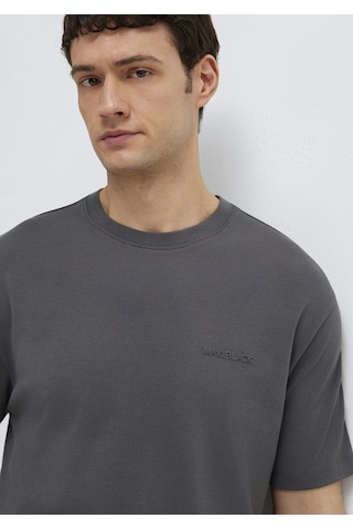 Mavi - Mavi Black Antrasit Basic Tişört 0612645-80106