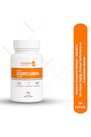 Vitarmor Curcumin Extract Dogs Köpekler İçin Eklem Sağlığı, Fiziksel Ve Antioksidan Destek 30 Kapsül