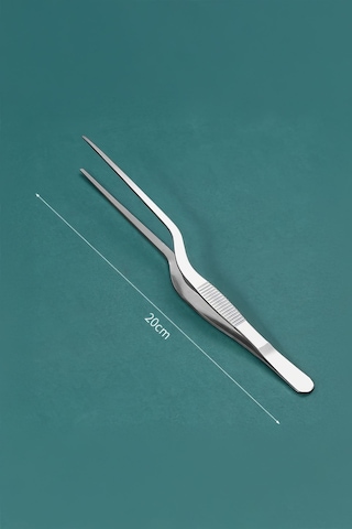 Çelik 20 Cm Çok Amaçlı Profesyonel Şef Cımbızı Maşası Cin773 Çelik Gümüş