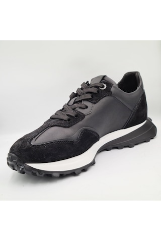 Libero L4821 Siyah Hakiki Deri Erkek Sneaker Spor Ayakkabı Siyah