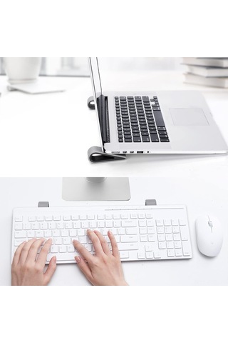 Padalink Laptop Soğutucu Standı Kablosuz Oyun Ve Ofis Dizüstü Bilgisayar Ayaklı Altyapısı Ergonomik 4'lü Soğutma Aleti Gri