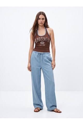 LTB Ivana Relaxed Fit Beli Lastikli Light İndigo Jean Pantolon