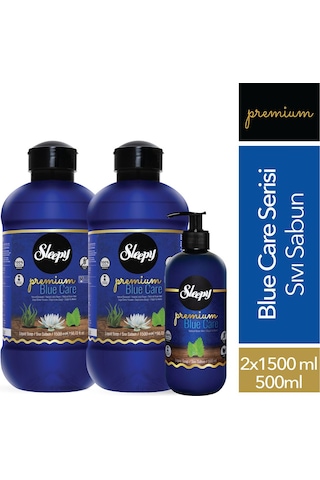 Sleepy Premium Blue Care Serisi Sıvı Sabun 500 ML + 2x1500 ML