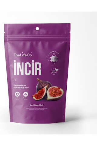 Thelifeco Freeze Dried - Dondurularak Kurutulmuş İncir 3'lü Paket 45 G