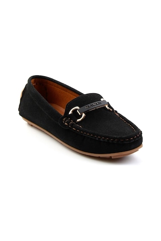 Bambi Siyah Kadın Loafer Ayakkabı K01309100502 Siyah